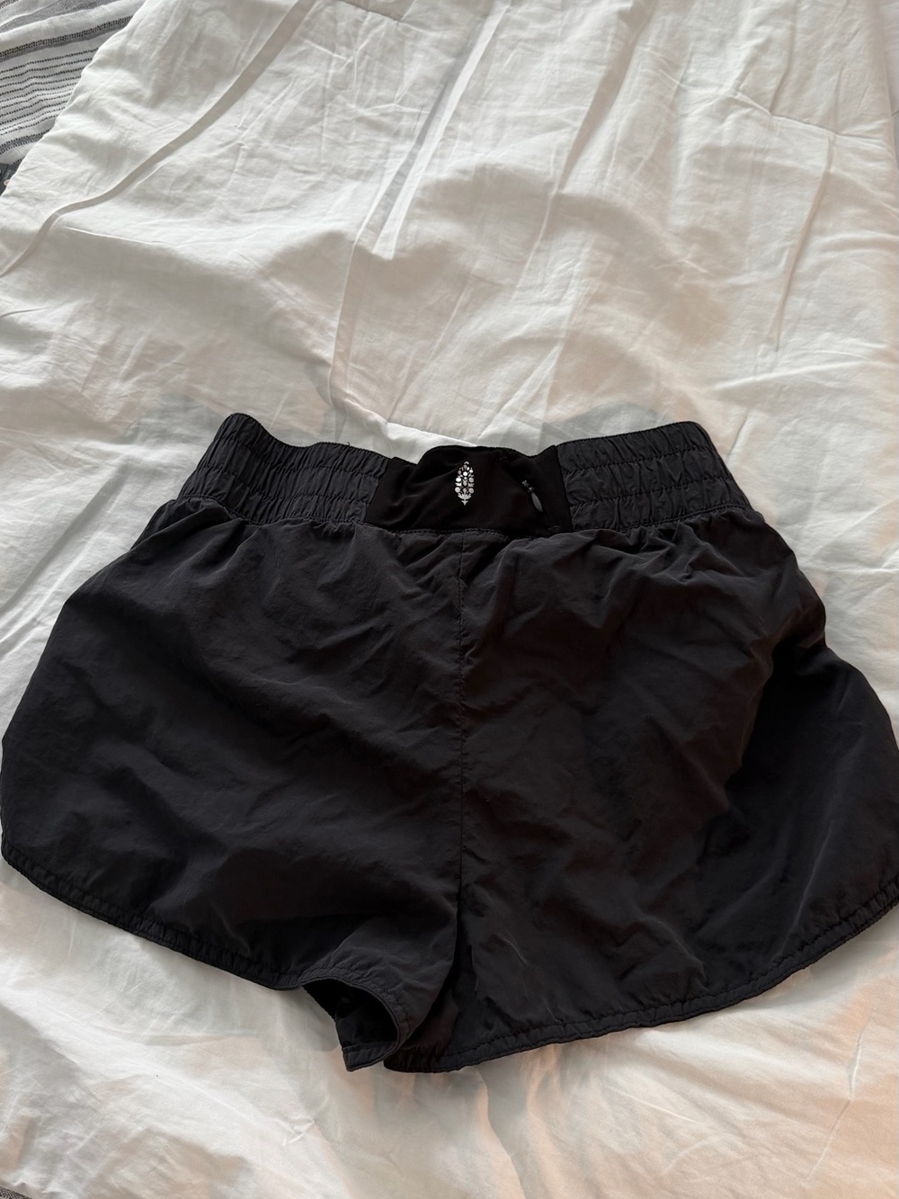 FP Movement by Free People Black Athletic Shorts with White Side Stripe - Picture 6 of 7